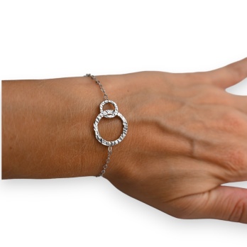 Bracelet acier 2 cercles...