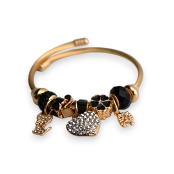 Bracelet charms rigide noir...