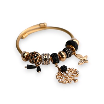 Bracelet charms rigide noir...