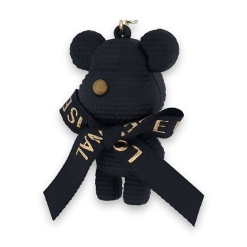 Porte-clés doudou noir et...