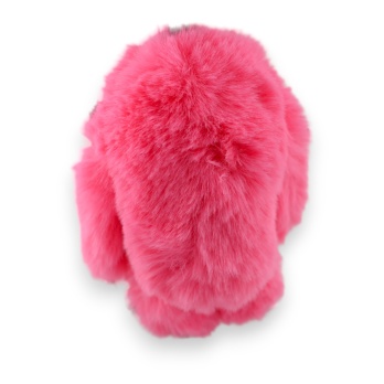 Porte clés lapin doux fuchsia