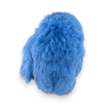 Porte clés lapin doux bleu