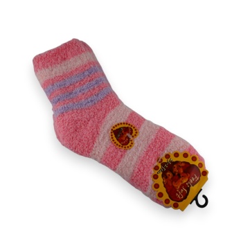 Chaussette pilou rose et...