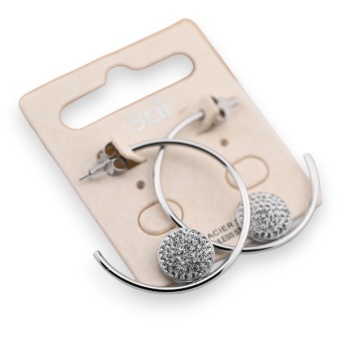 Boucle d'oreille acier demi...