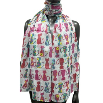 Foulard femme chat...