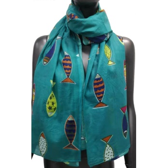 Foulard femme motif poisson...