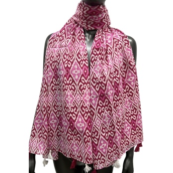 Foulard arabesque Rose et...