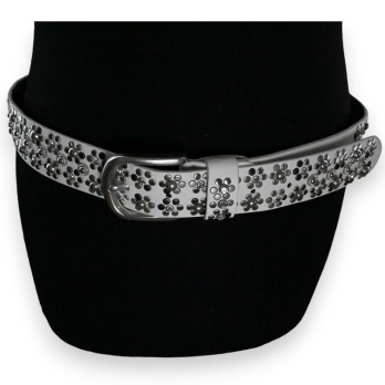 Ceinture cloutée femme blanche