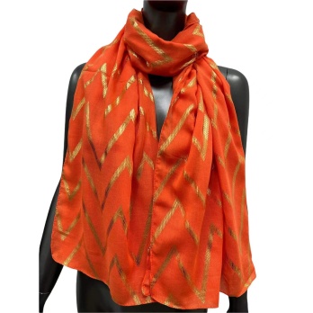 Foulard fluide orangé...