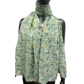 Foulard liberty nuance vert...