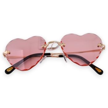 Lunettes coeur rose