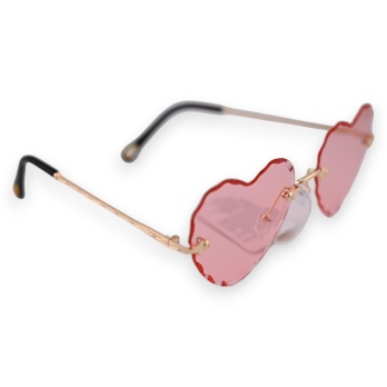 Lunettes coeur rose