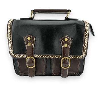 Sac cartable vintage noir...