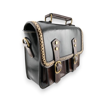 Sac cartable vintage noir...