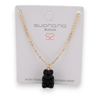 Collier acier nounours...