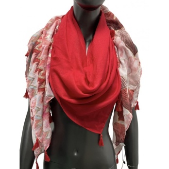 Foulard carré patchwork...