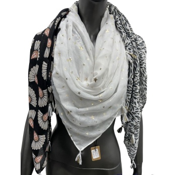 Foulard carré patchwork...