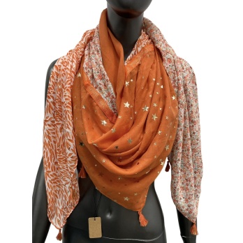 Foulard carré patchwork...