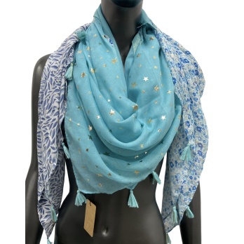 Foulard carré patchwork...