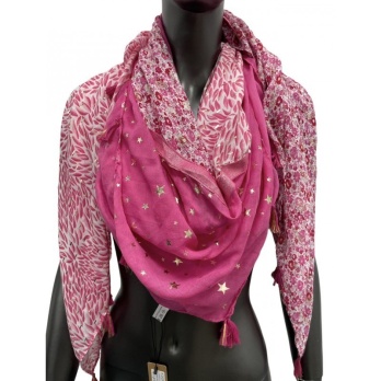 Foulard carré patchwork...