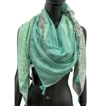 Foulard carré patchwork...