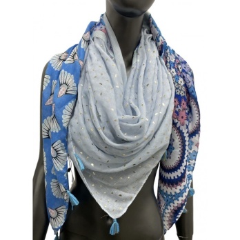 Foulard carré patchwork...