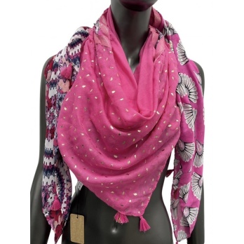 Foulard carré patchwork...