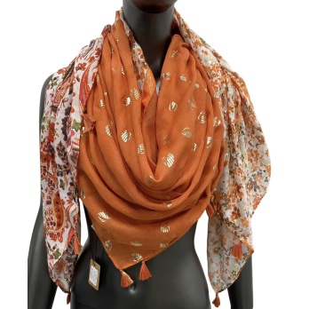 Foulard carré patchwork...