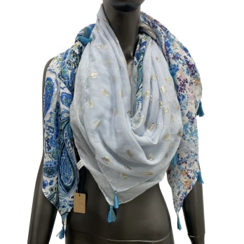 Foulard carré patchwork...