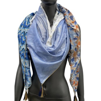 Foulard carré patchwork...