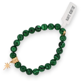 Bracelet de Malachite avec...