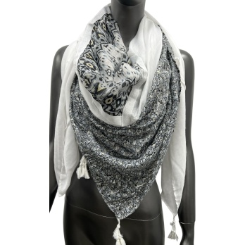 Foulard carré patchwork...