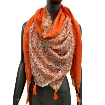 Foulard carré patchwork...