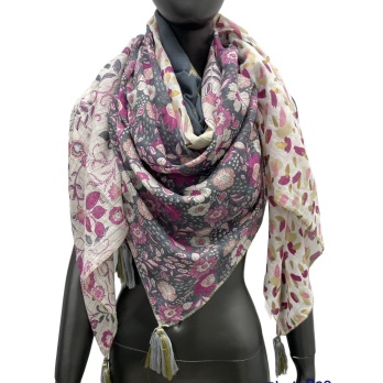 Foulard carré patchwork...