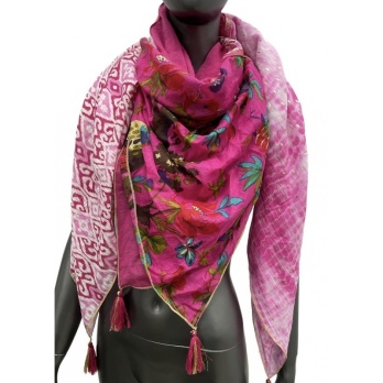 Foulard patchwork ethnique...