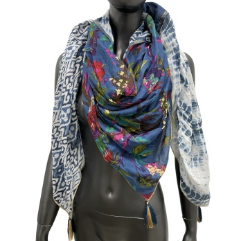 Foulard patchwork ethnique...