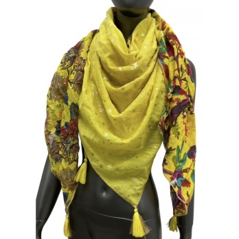 Foulard patchwork fleurs et...