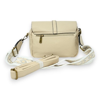 Sac bandoulière compact beige