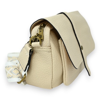 Sac bandoulière compact beige