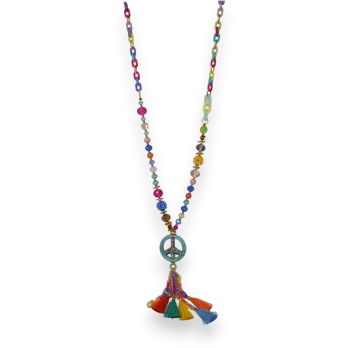 Collier sautoir multicolore...