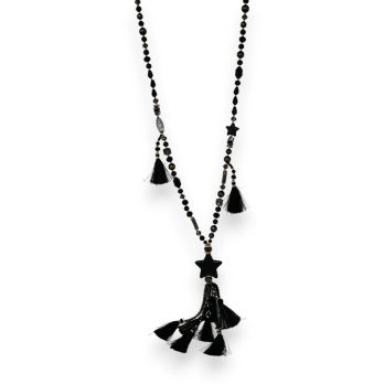 Collier sautoir noir étoile...