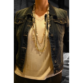 Collier sautoir fantaisie...