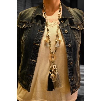 Collier sautoir fantaisie...