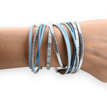 Bracelet Double bleu ciel...