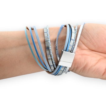 Bracelet Double bleu ciel...