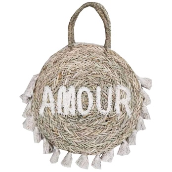 Sac panier rond Amour avec...