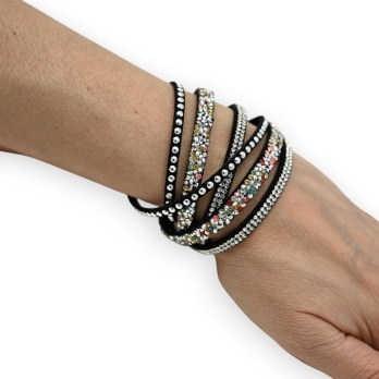 Bracelet double tours noir...