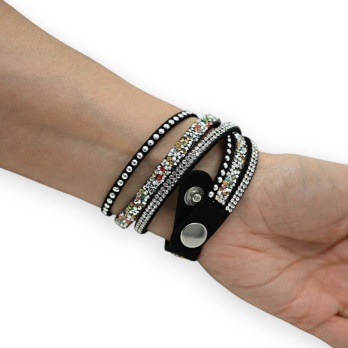 Bracelet double tours noir...