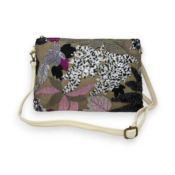 Sac pochette broderie tissu...