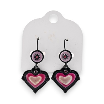 Boucles d'oreilles coeur Ikita